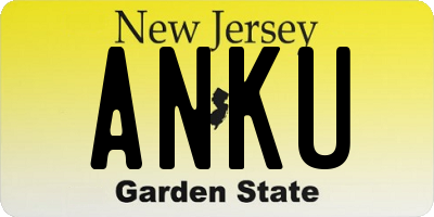 NJ license plate ANKU