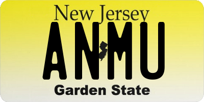 NJ license plate ANMU