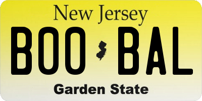 NJ license plate B00BAL