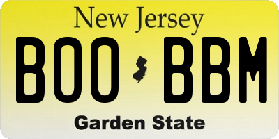 NJ license plate B00BBM