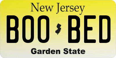 NJ license plate B00BED