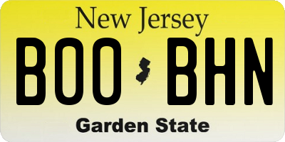 NJ license plate B00BHN