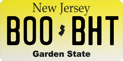 NJ license plate B00BHT