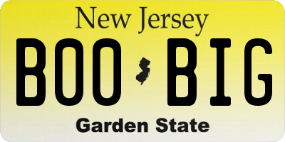 NJ license plate B00BIG