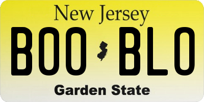 NJ license plate B00BLO