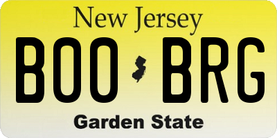 NJ license plate B00BRG