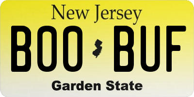 NJ license plate B00BUF
