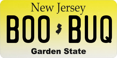 NJ license plate B00BUQ