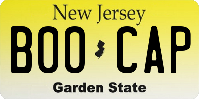 NJ license plate B00CAP