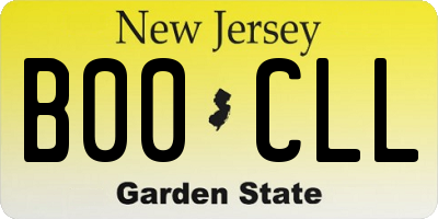 NJ license plate B00CLL