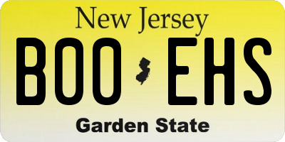 NJ license plate B00EHS