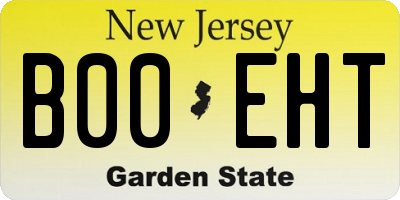 NJ license plate B00EHT
