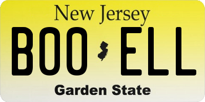 NJ license plate B00ELL
