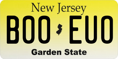 NJ license plate B00EUO