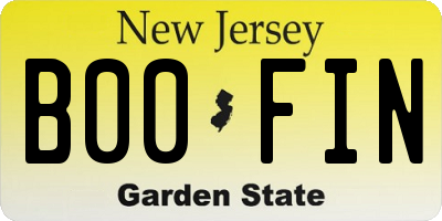 NJ license plate B00FIN