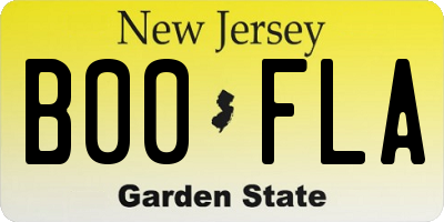 NJ license plate B00FLA