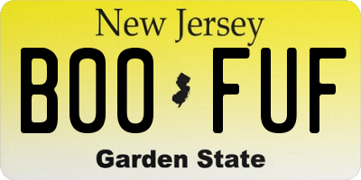 NJ license plate B00FUF