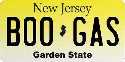 NJ license plate B00GAS