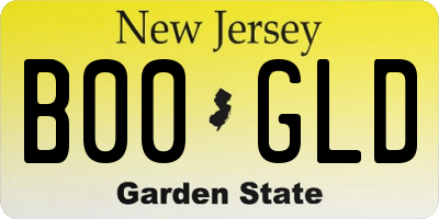 NJ license plate B00GLD