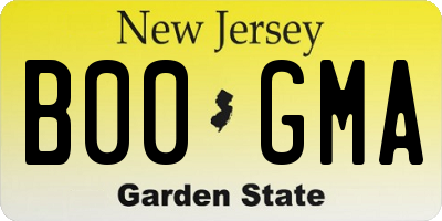 NJ license plate B00GMA