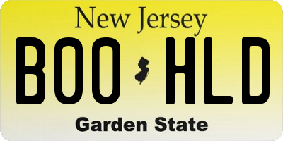 NJ license plate B00HLD