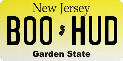 NJ license plate B00HUD