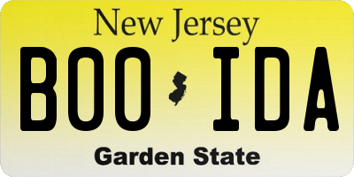 NJ license plate B00IDA
