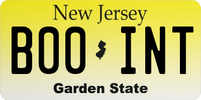 NJ license plate B00INT