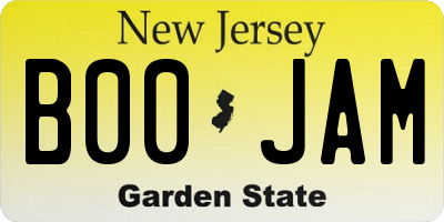 NJ license plate B00JAM