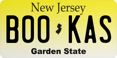 NJ license plate B00KAS
