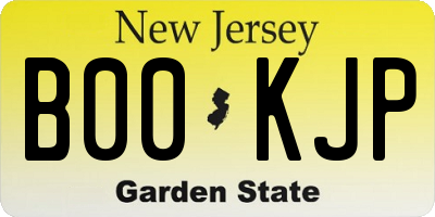 NJ license plate B00KJP