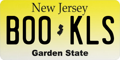 NJ license plate B00KLS