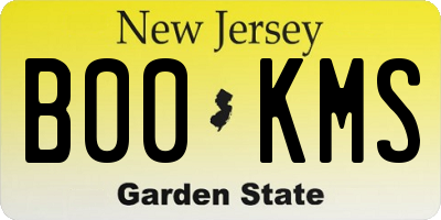 NJ license plate B00KMS