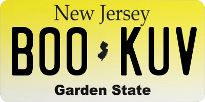 NJ license plate B00KUV