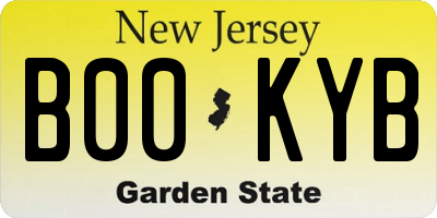 NJ license plate B00KYB