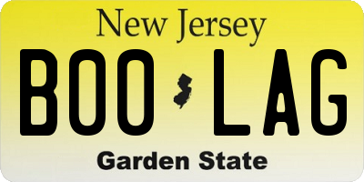 NJ license plate B00LAG