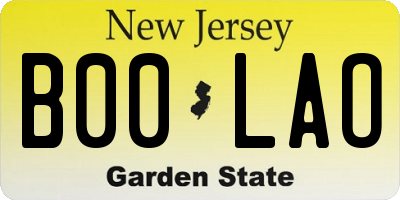 NJ license plate B00LAO