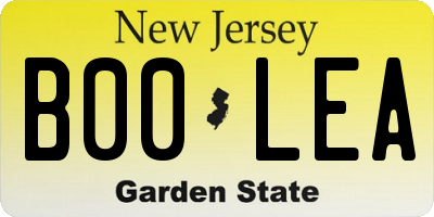 NJ license plate B00LEA