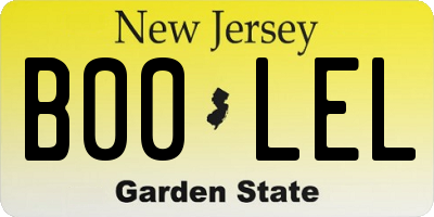 NJ license plate B00LEL