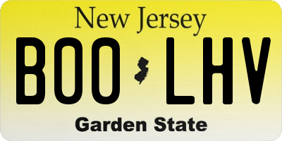 NJ license plate B00LHV