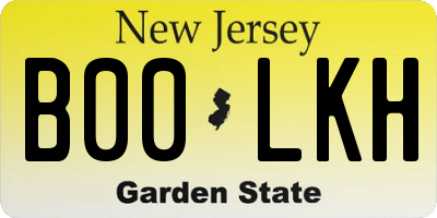 NJ license plate B00LKH