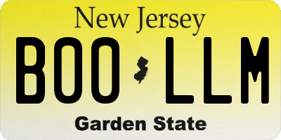 NJ license plate B00LLM