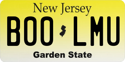 NJ license plate B00LMU