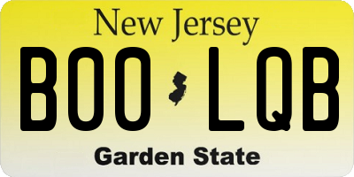 NJ license plate B00LQB