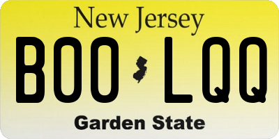 NJ license plate B00LQQ
