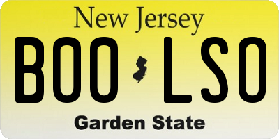 NJ license plate B00LSO