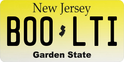 NJ license plate B00LTI