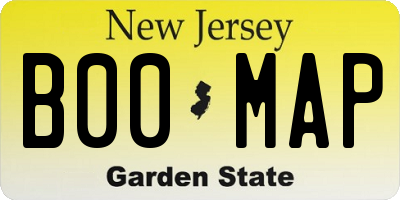 NJ license plate B00MAP