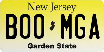 NJ license plate B00MGA