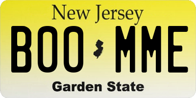 NJ license plate B00MME